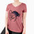 Frosty Corgi - Lily - Women's V-neck Shirt