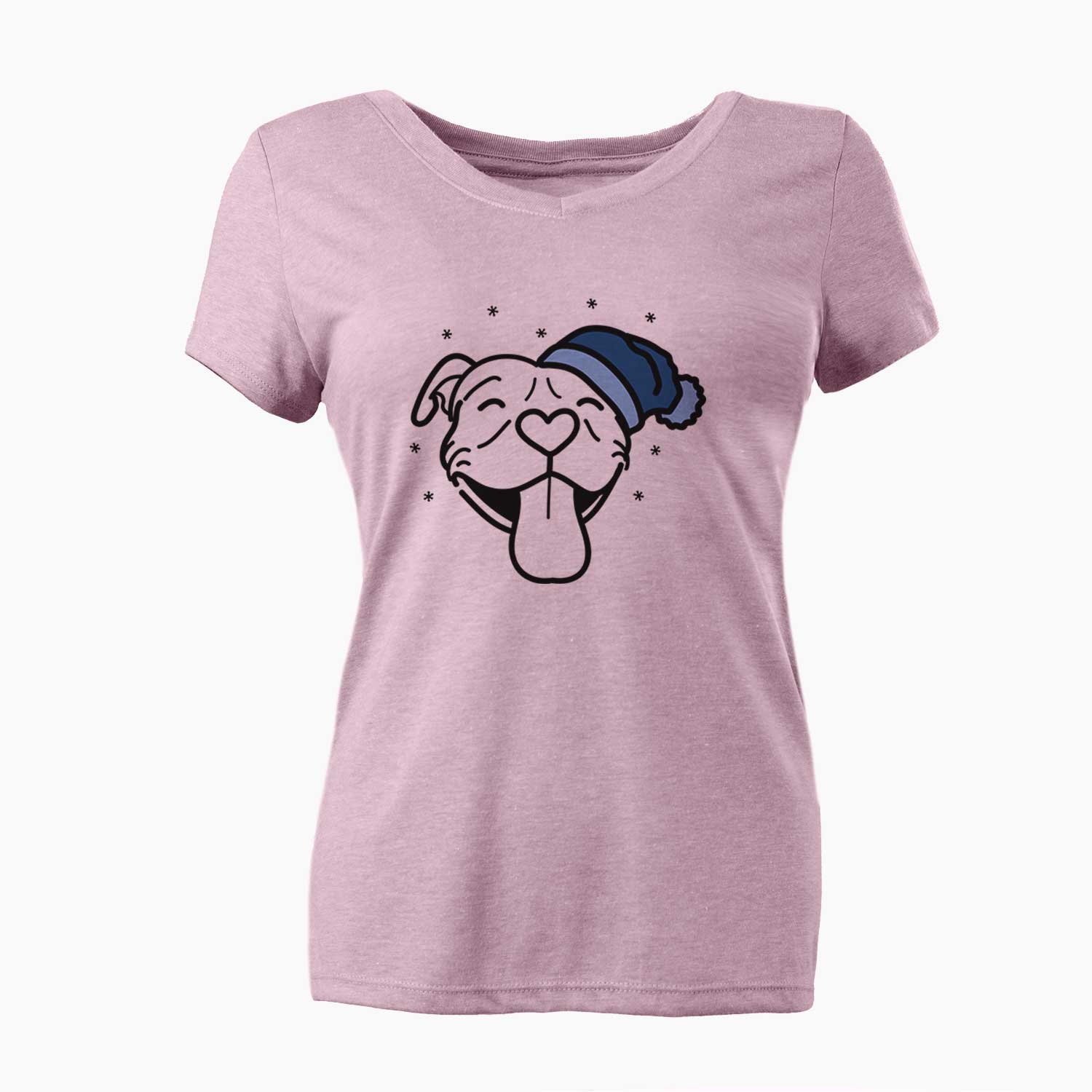 Frosty Pitbull - Louie - Women's V-neck Shirt