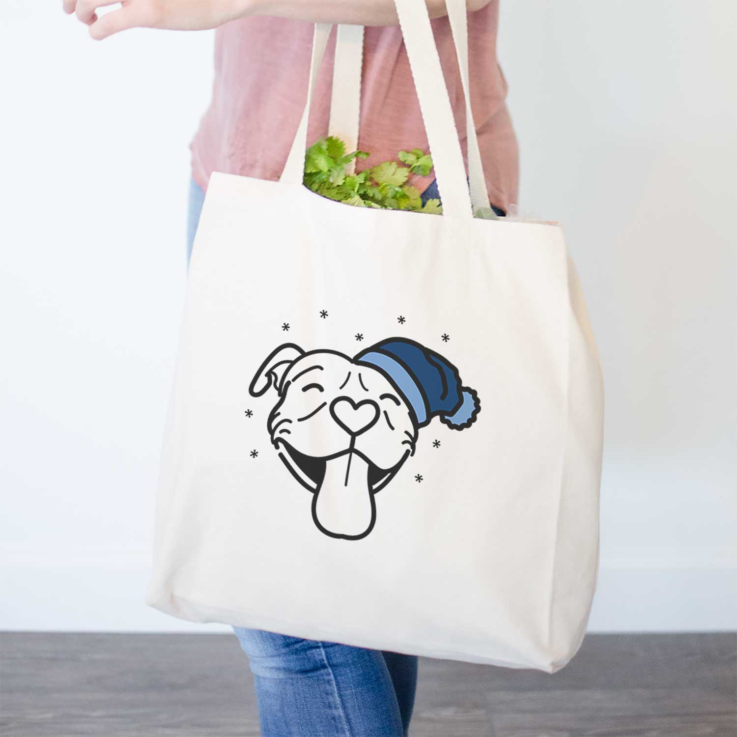 Frosty Pitbull - Louie - Tote Bag