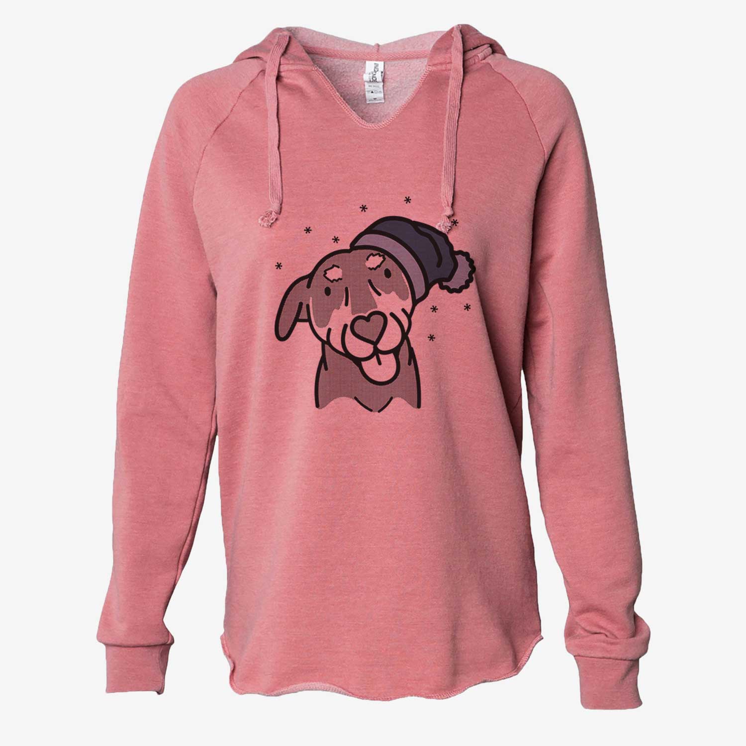Frosty Mixed Breed - Lousia - Cali Wave Hooded Sweatshirt