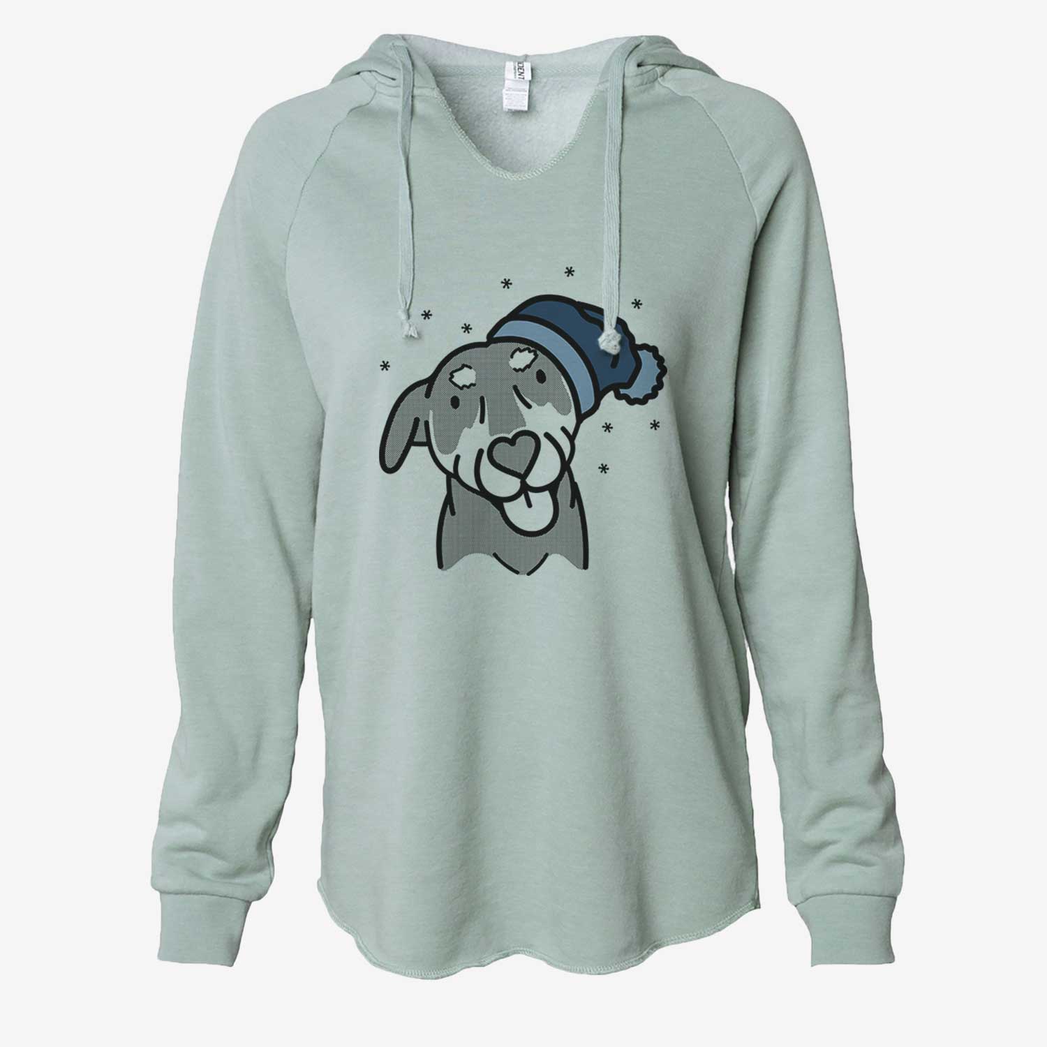 Frosty Mixed Breed - Lousia - Cali Wave Hooded Sweatshirt