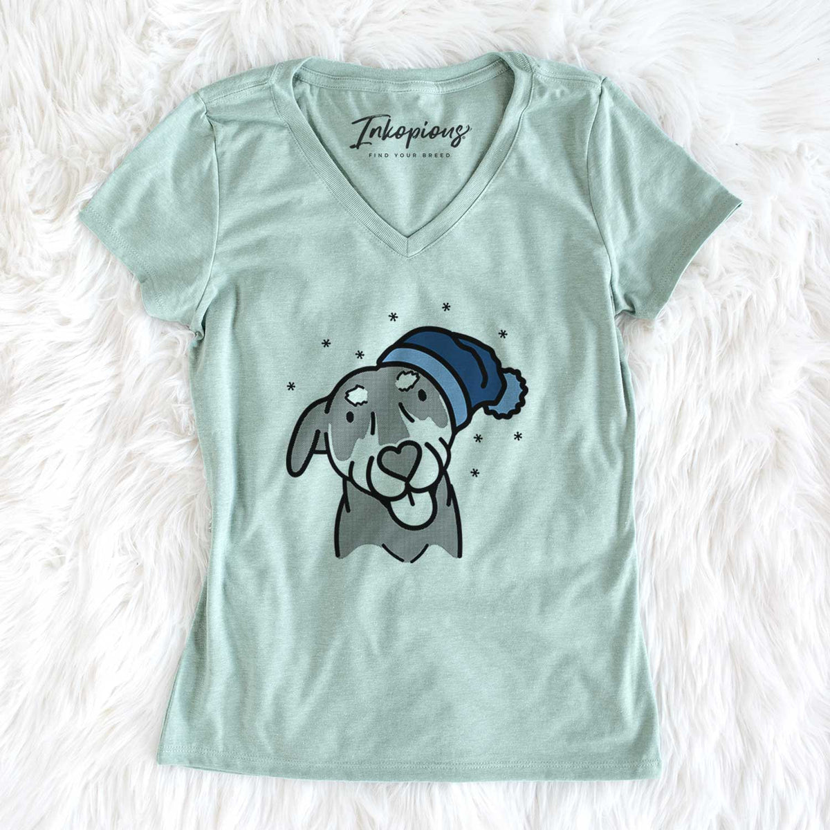 Frosty Mixed Breed - Lousia - Women's V-neck Shirt