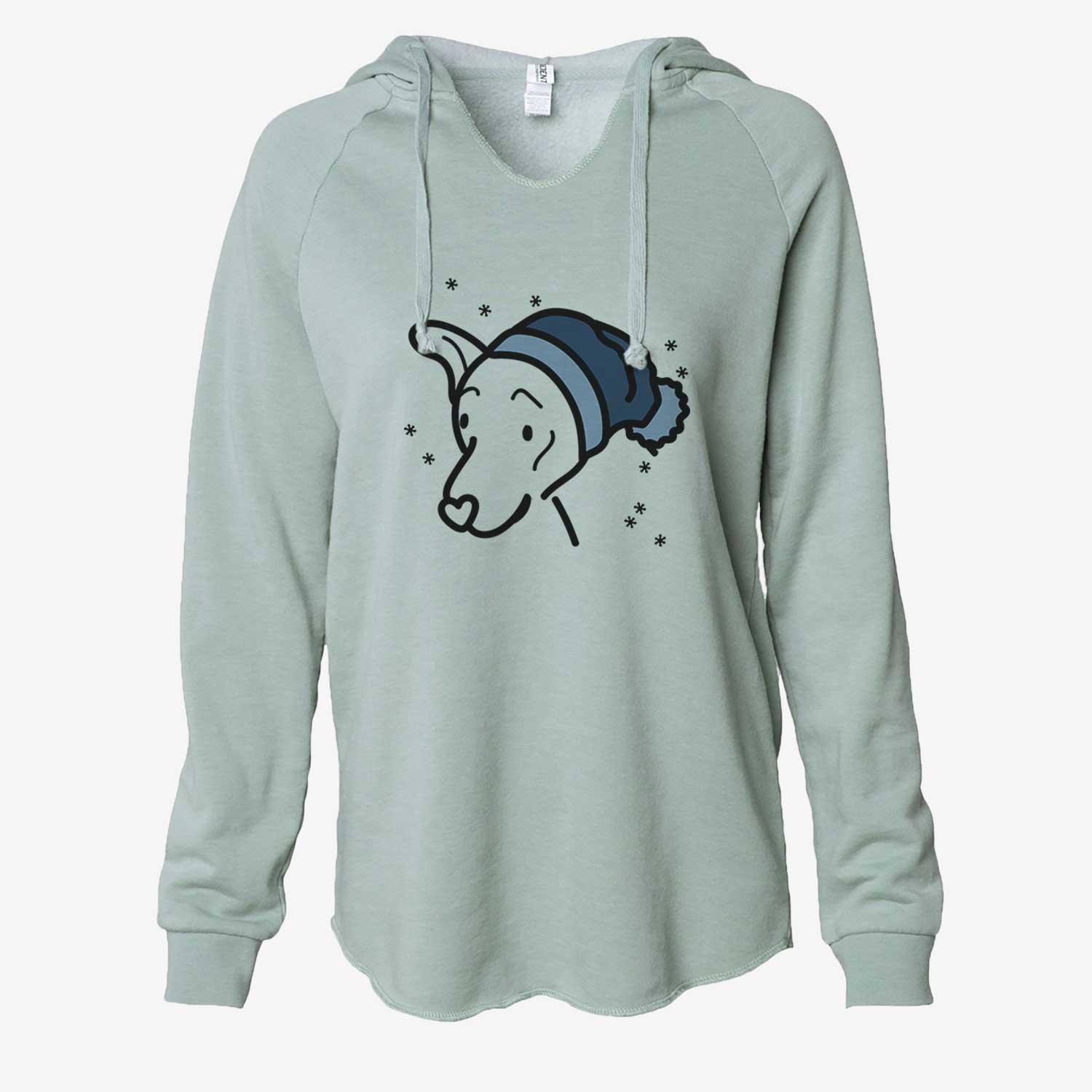 Frosty Mixed Breed - Lucky - Cali Wave Hooded Sweatshirt