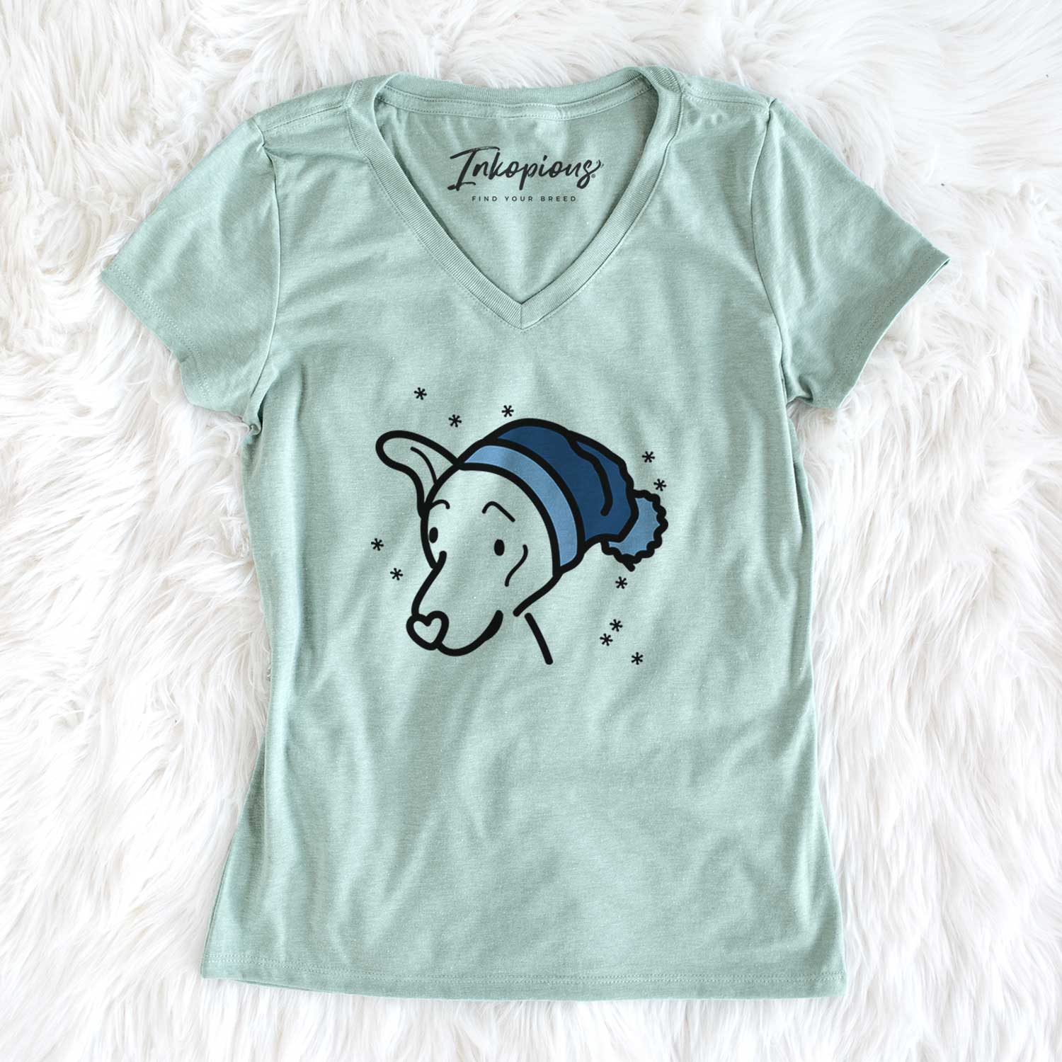 Frosty Mixed Breed - Lucky - Women's V-neck Shirt