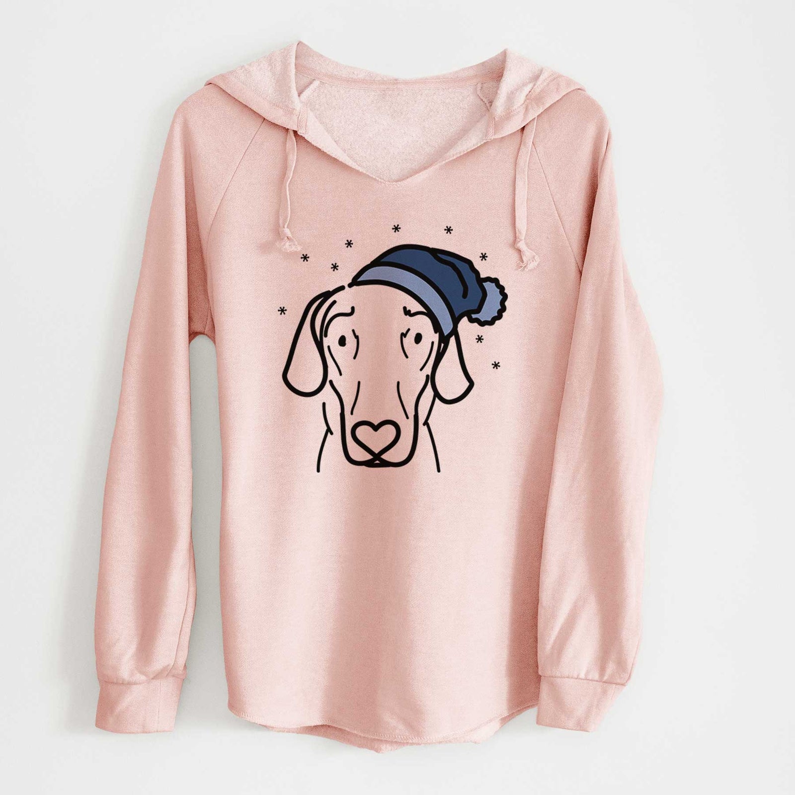 Frosty Great Dane - Lucy - Cali Wave Hooded Sweatshirt