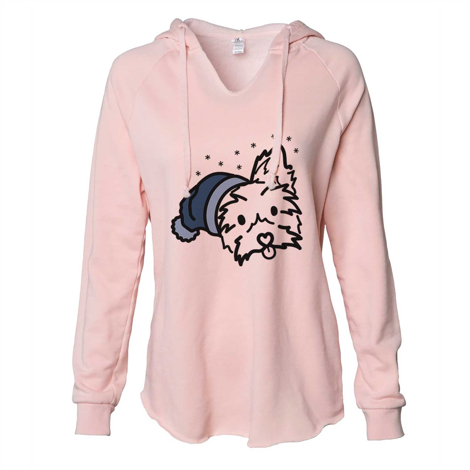 Frosty Yorkshire Terrier - Luna - Cali Wave Hooded Sweatshirt