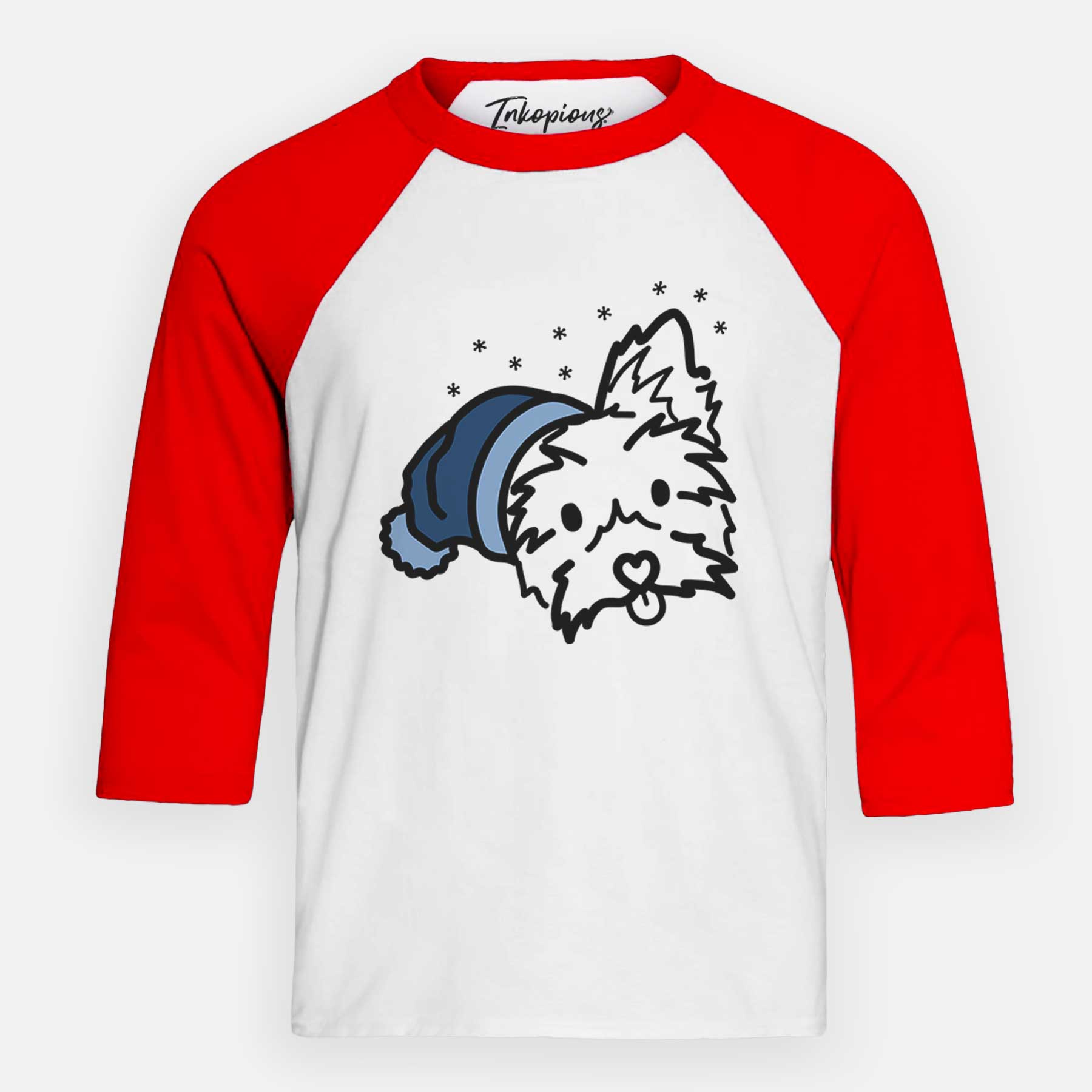 Frosty Yorkshire Terrier - Luna - Youth 3/4 Long Sleeve