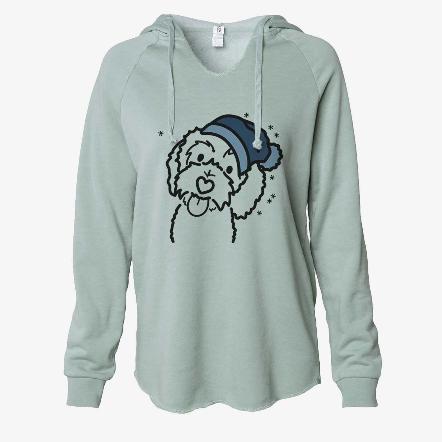 Frosty Bernedoodle - Mabel - Cali Wave Hooded Sweatshirt