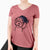 Frosty Bernedoodle - Mabel - Women's V-neck Shirt