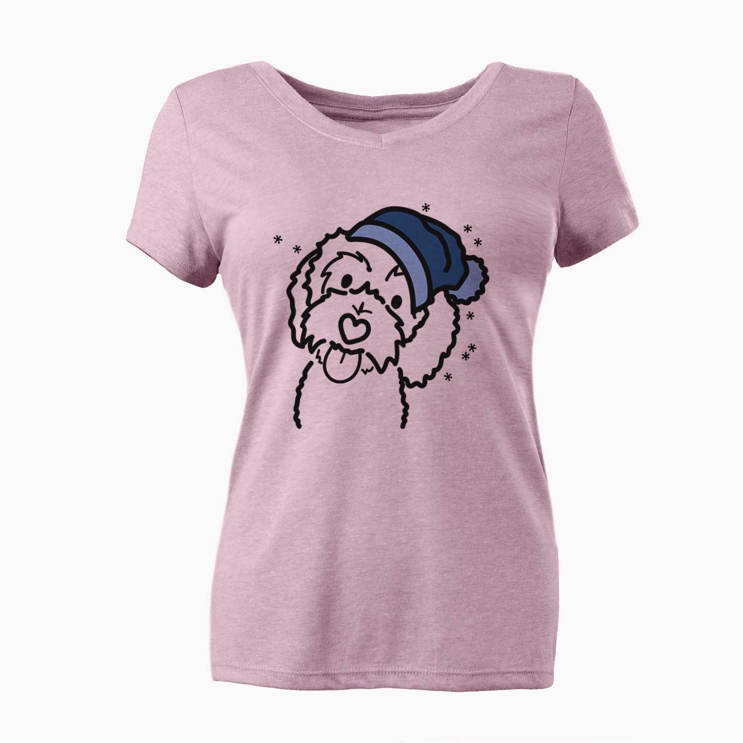 Frosty Bernedoodle - Mabel - Women's V-neck Shirt