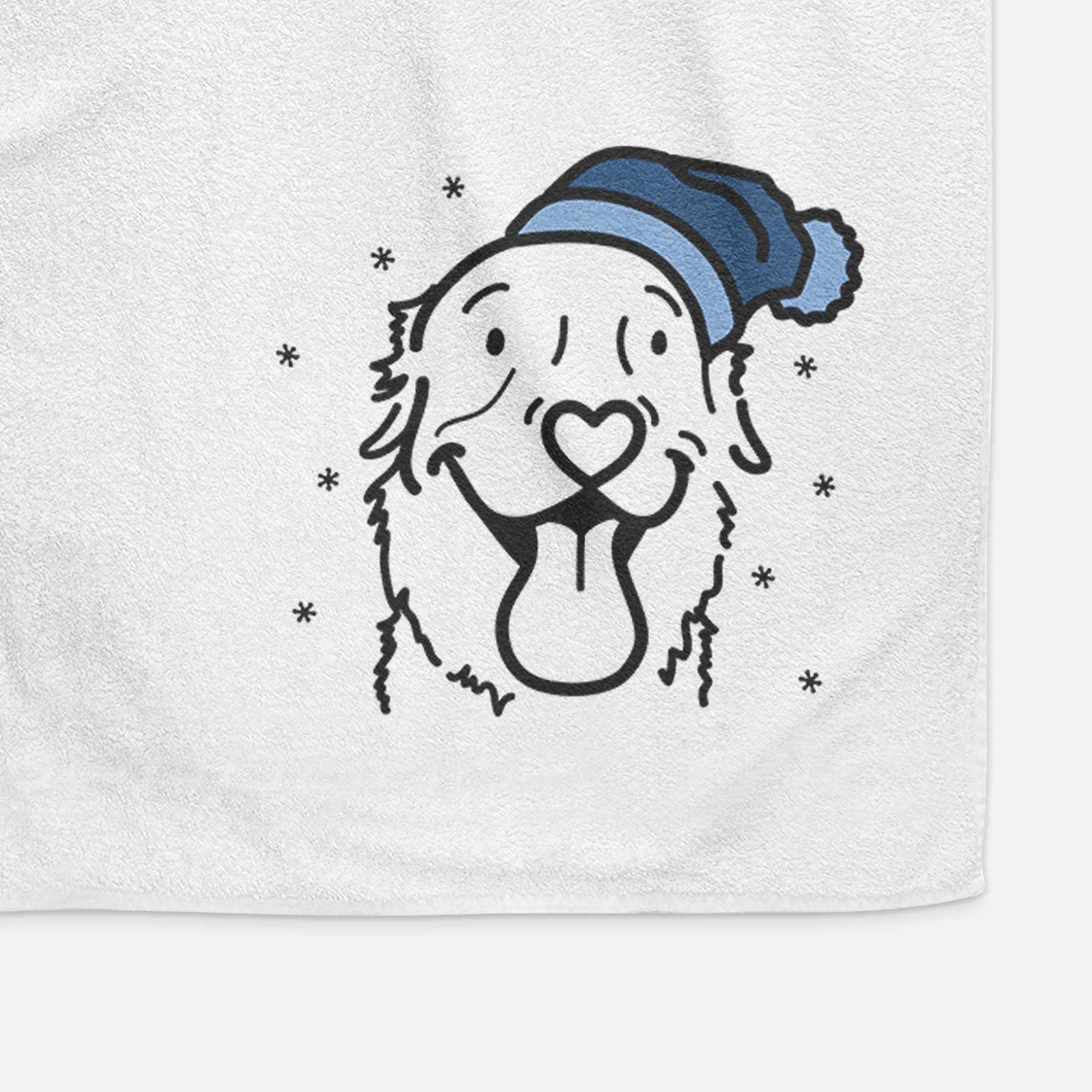 Frosty Golden Retriever - Maple - Decorative Hand Towel