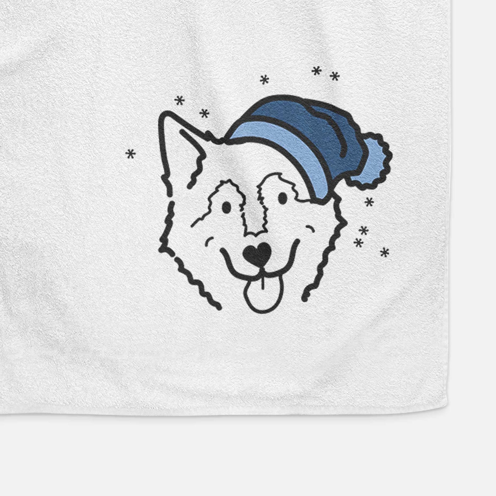 Frosty Alaskan Malamute - Max - Decorative Hand Towel