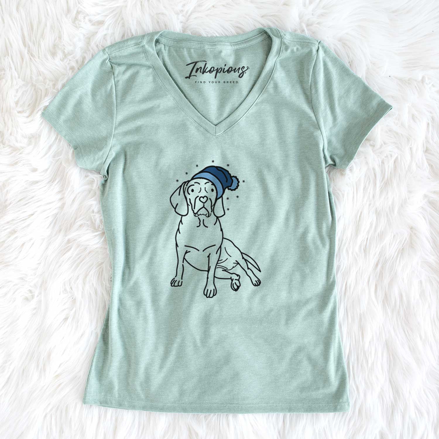 Frosty Puggle - Mayble - Women's V-neck Shirt