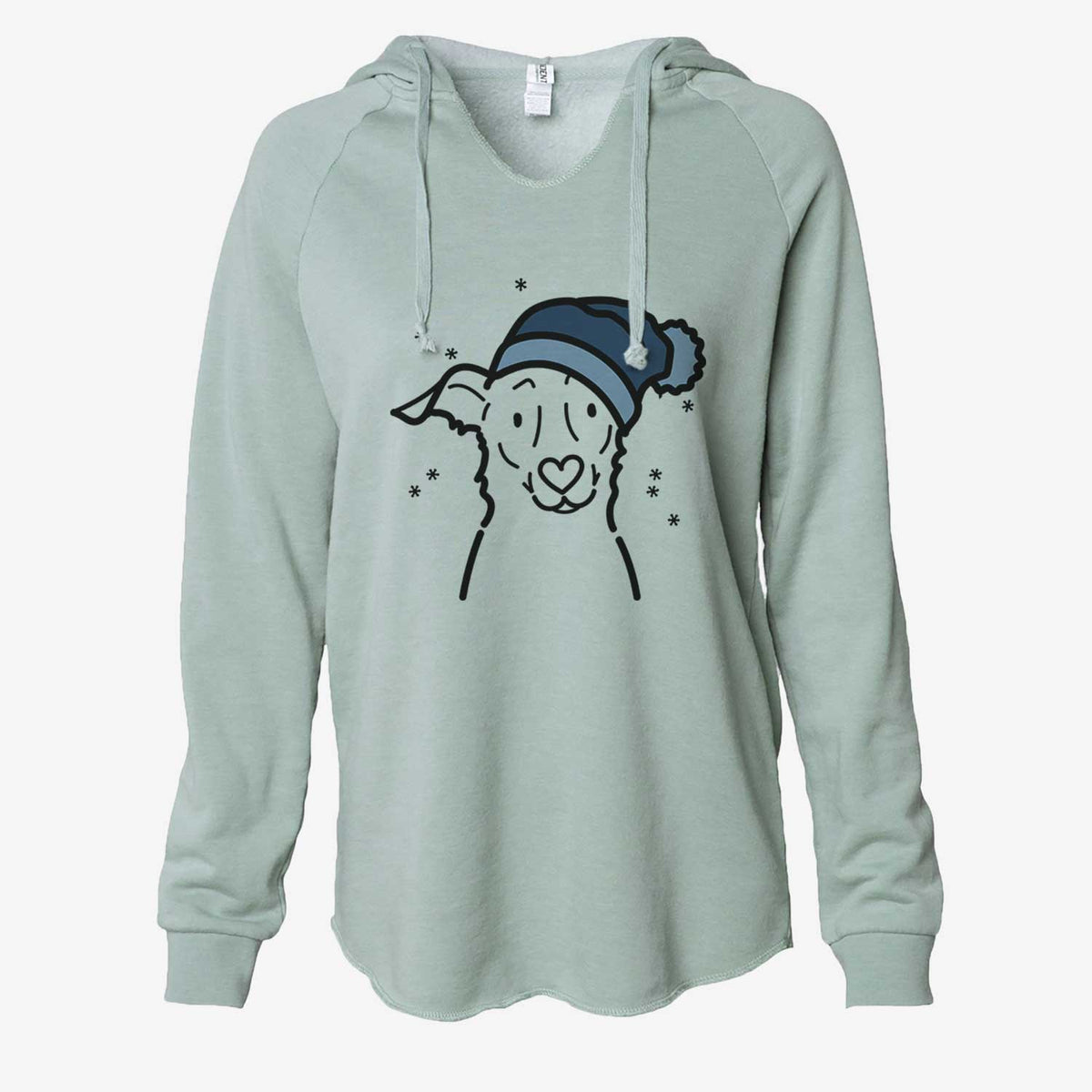 Frosty Border Collie Mix - Millie - Cali Wave Hooded Sweatshirt