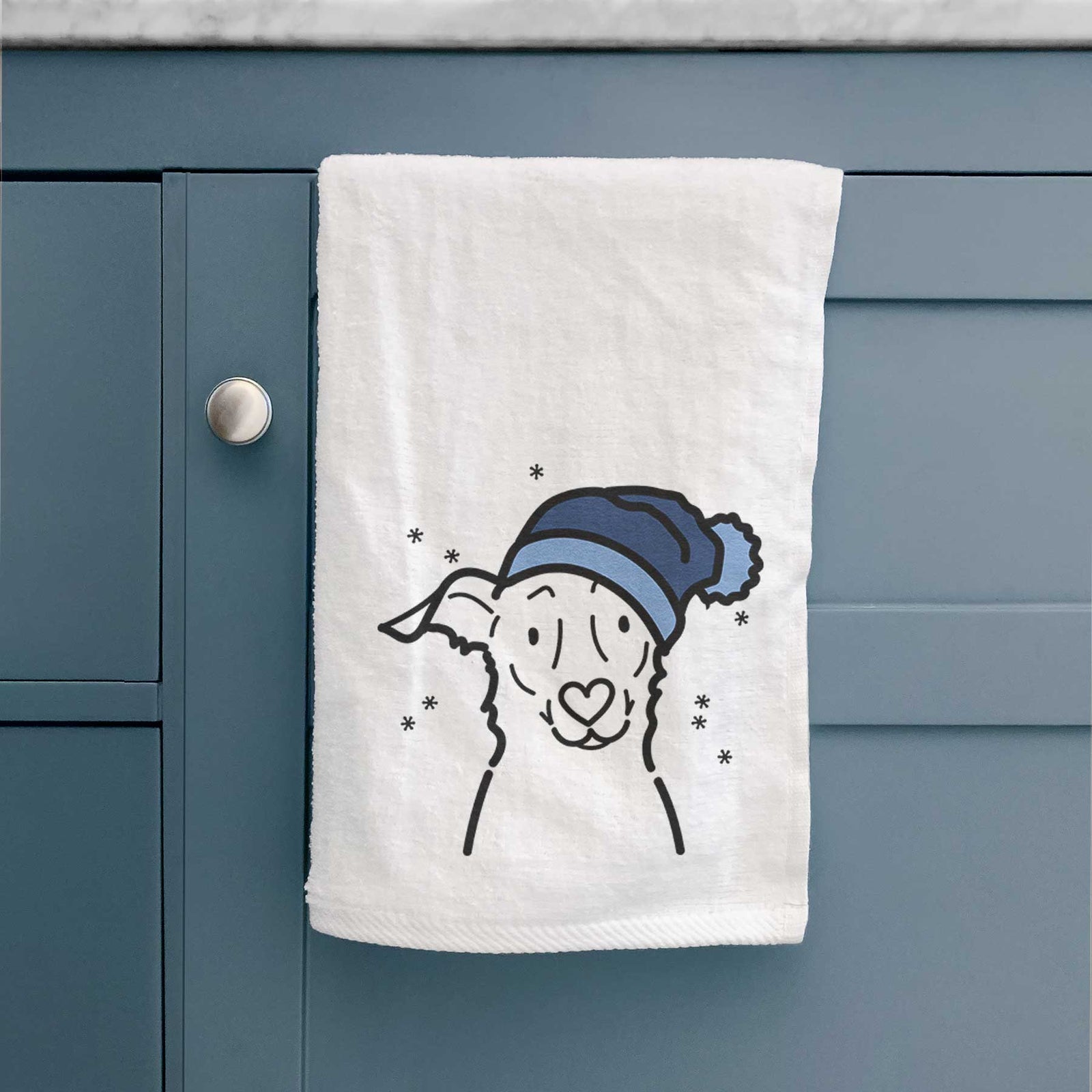 Frosty Border Collie Mix - Millie - Decorative Hand Towel