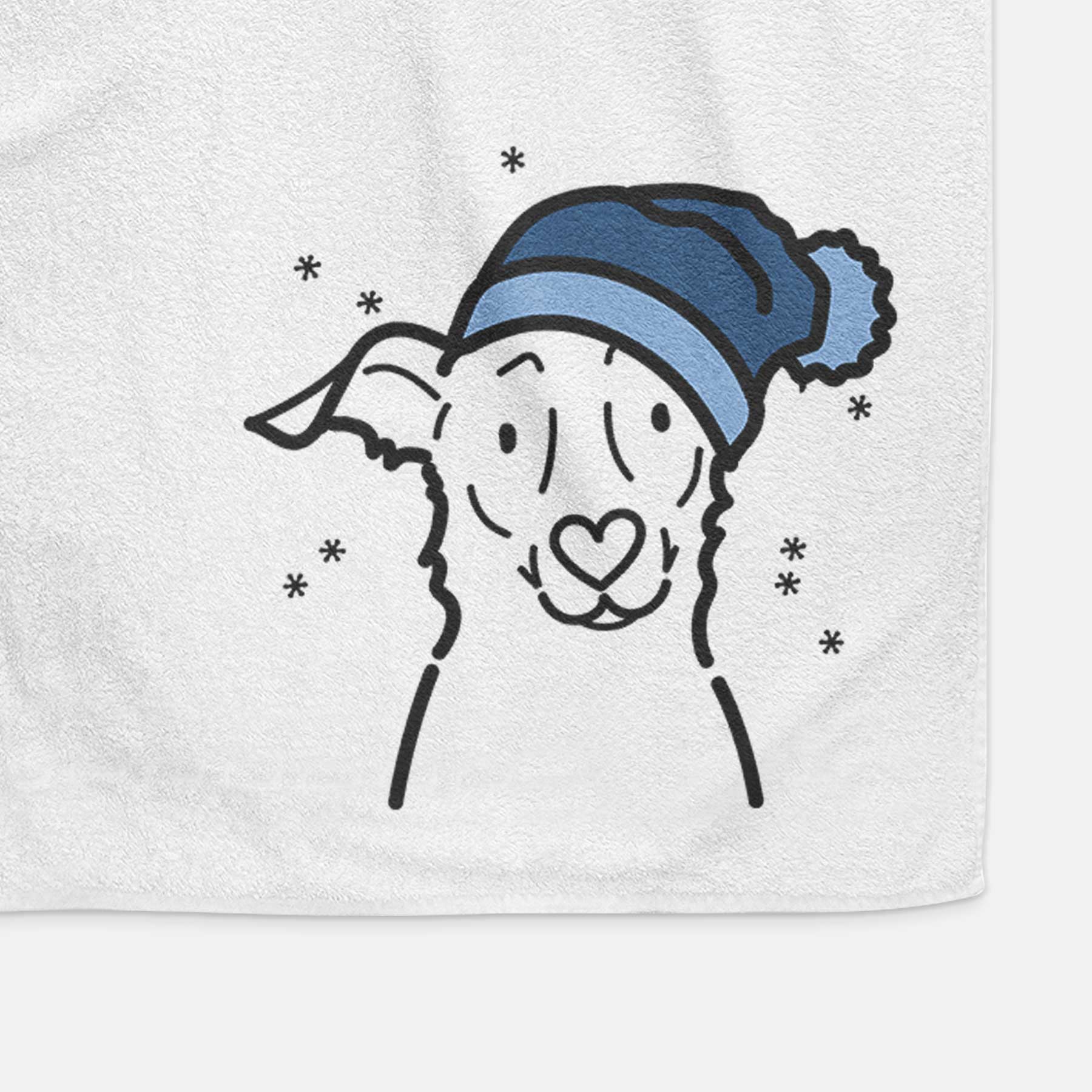 Frosty Border Collie Mix - Millie - Decorative Hand Towel