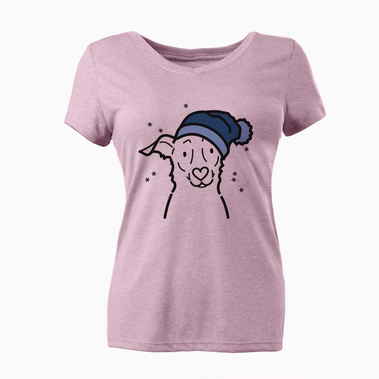 Frosty Border Collie Mix - Millie - Women's V-neck Shirt