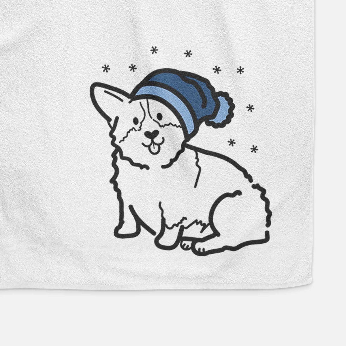 Frosty Pembroke Welsh Corgi - Millie - Decorative Hand Towel