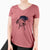 Frosty Mini Pinscher - Women's V-neck Shirt