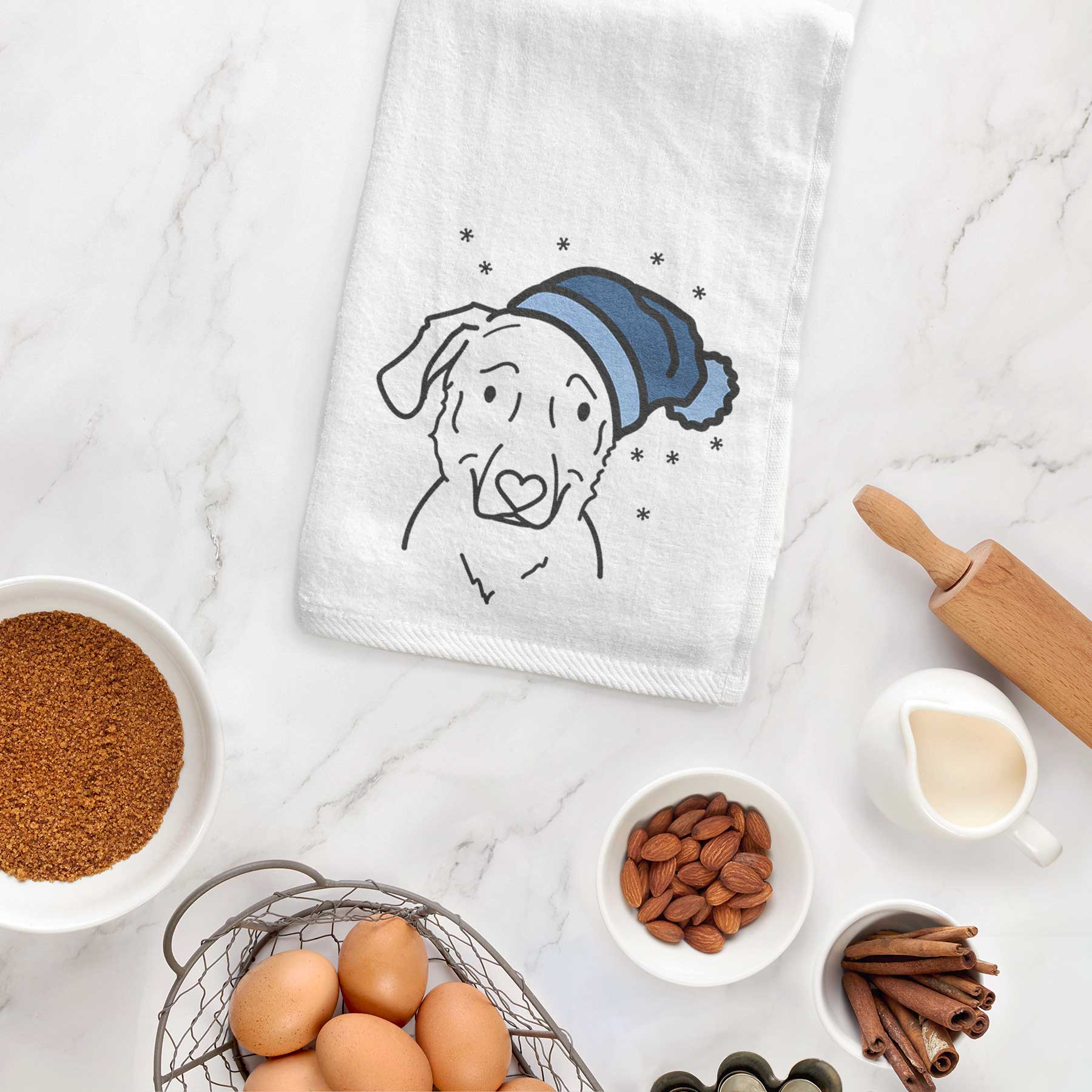 Frosty Golden Retriever Mix - Mitzi - Decorative Hand Towel