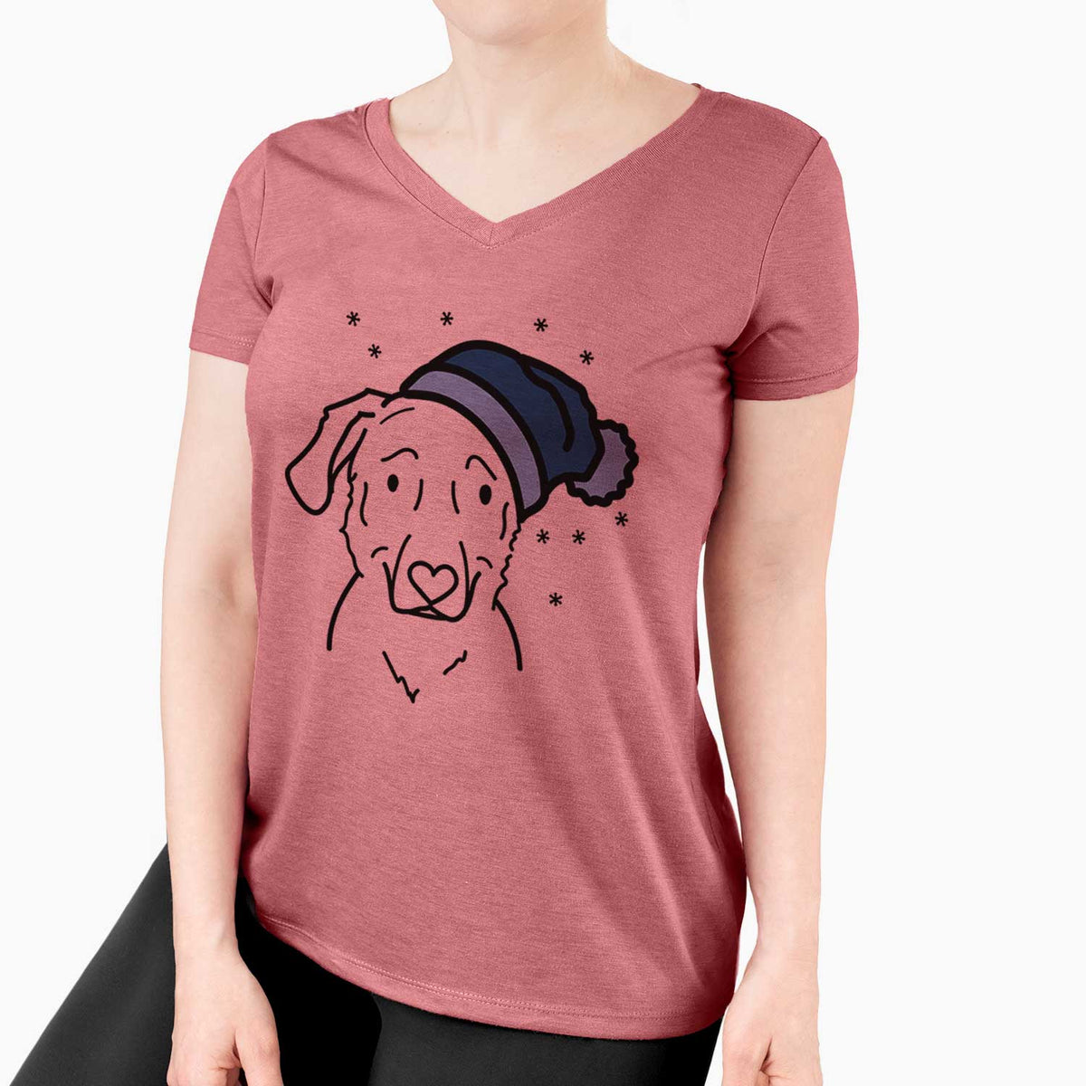 Frosty Golden Retriever Mix - Mitzi - Women's V-neck Shirt