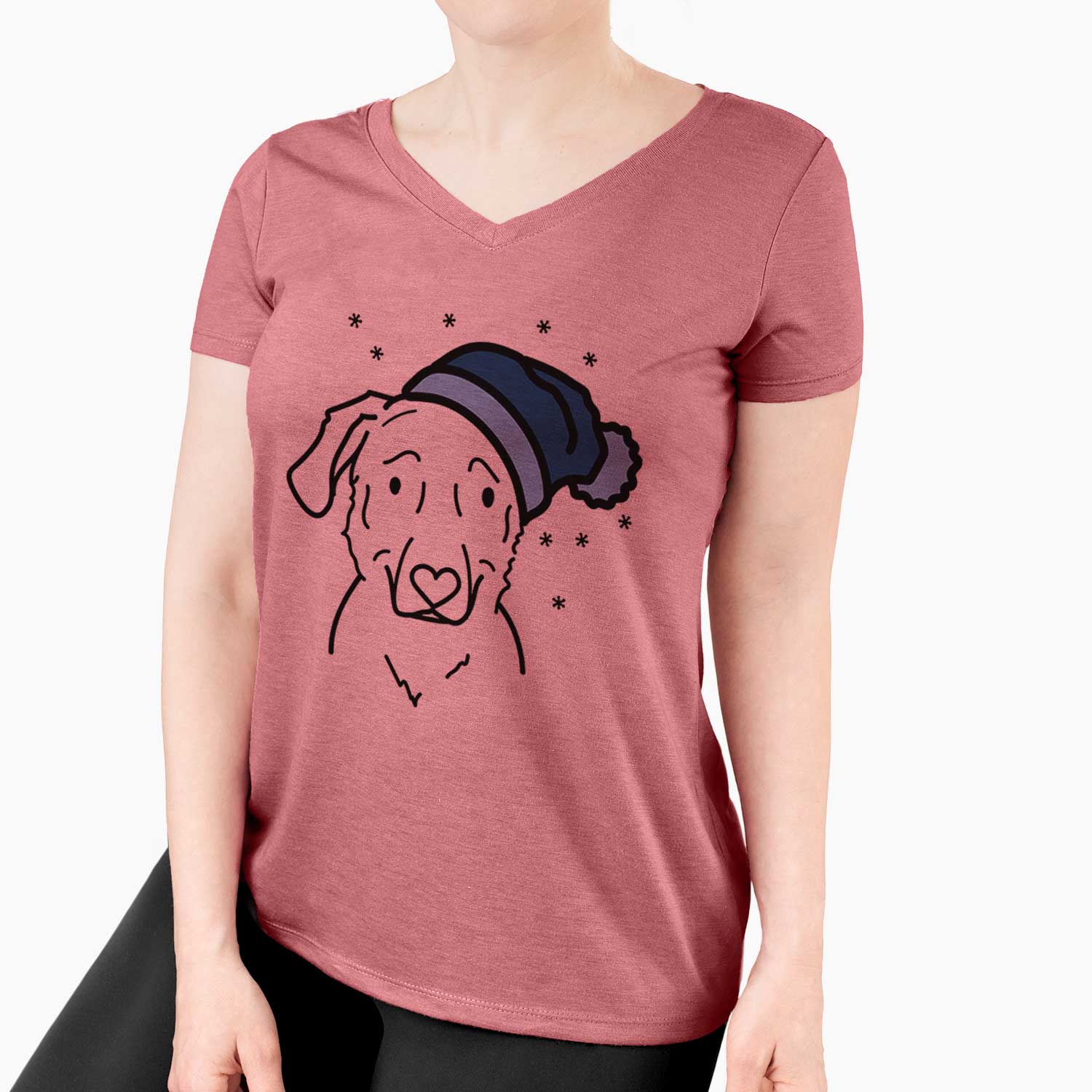 Frosty Golden Retriever Mix - Mitzi - Women's V-neck Shirt