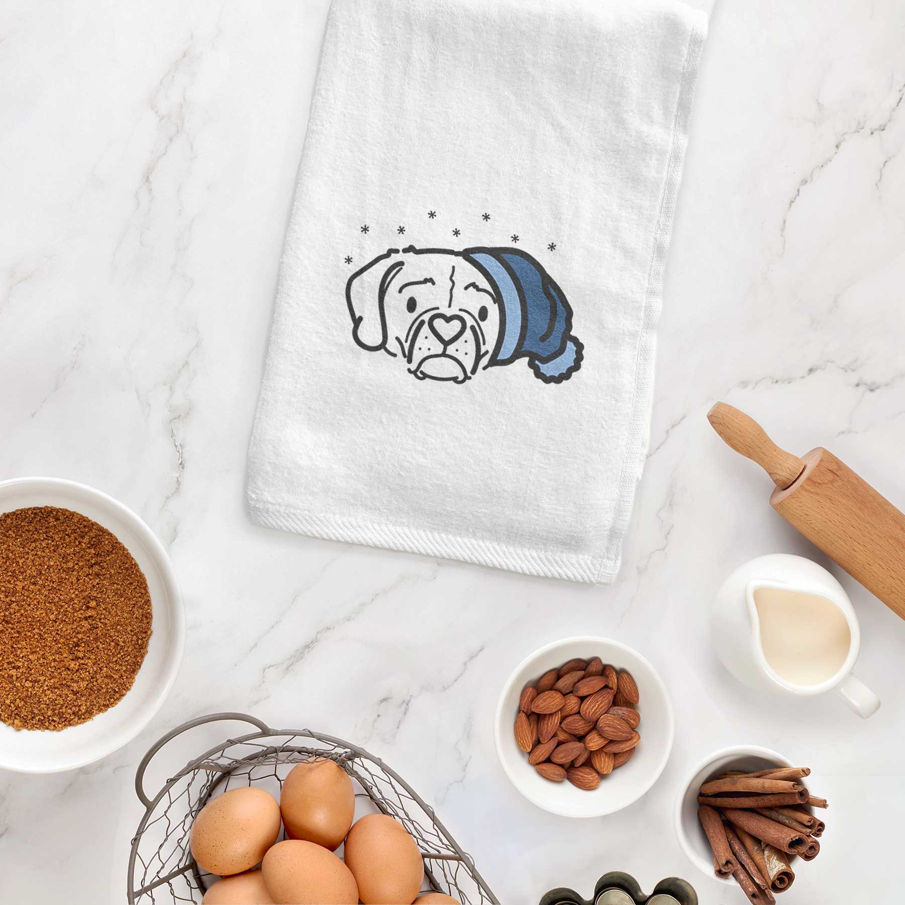 Frosty Puggle - Mitzi - Decorative Hand Towel