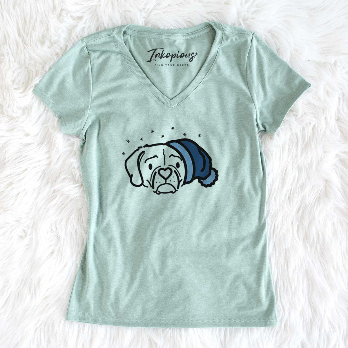 Frosty Puggle - Mitzi - Women&#39;s V-neck Shirt