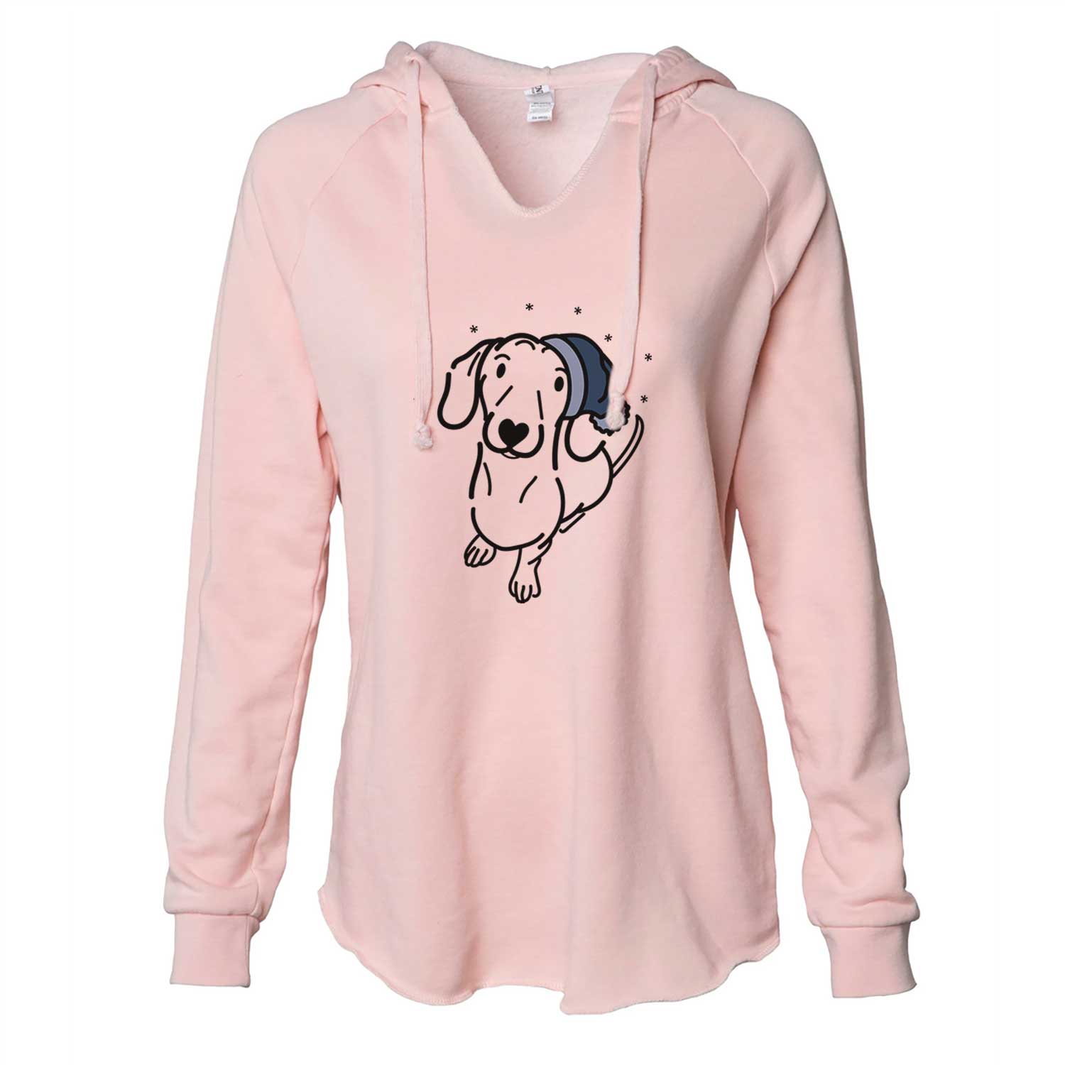 Frosty Dachshund - Moxie - Cali Wave Hooded Sweatshirt