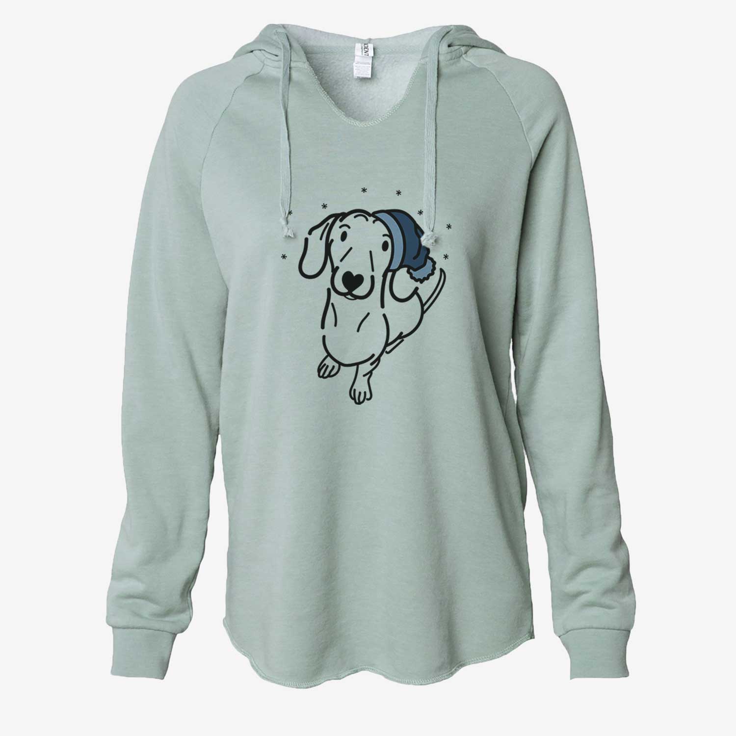 Frosty Dachshund - Moxie - Cali Wave Hooded Sweatshirt