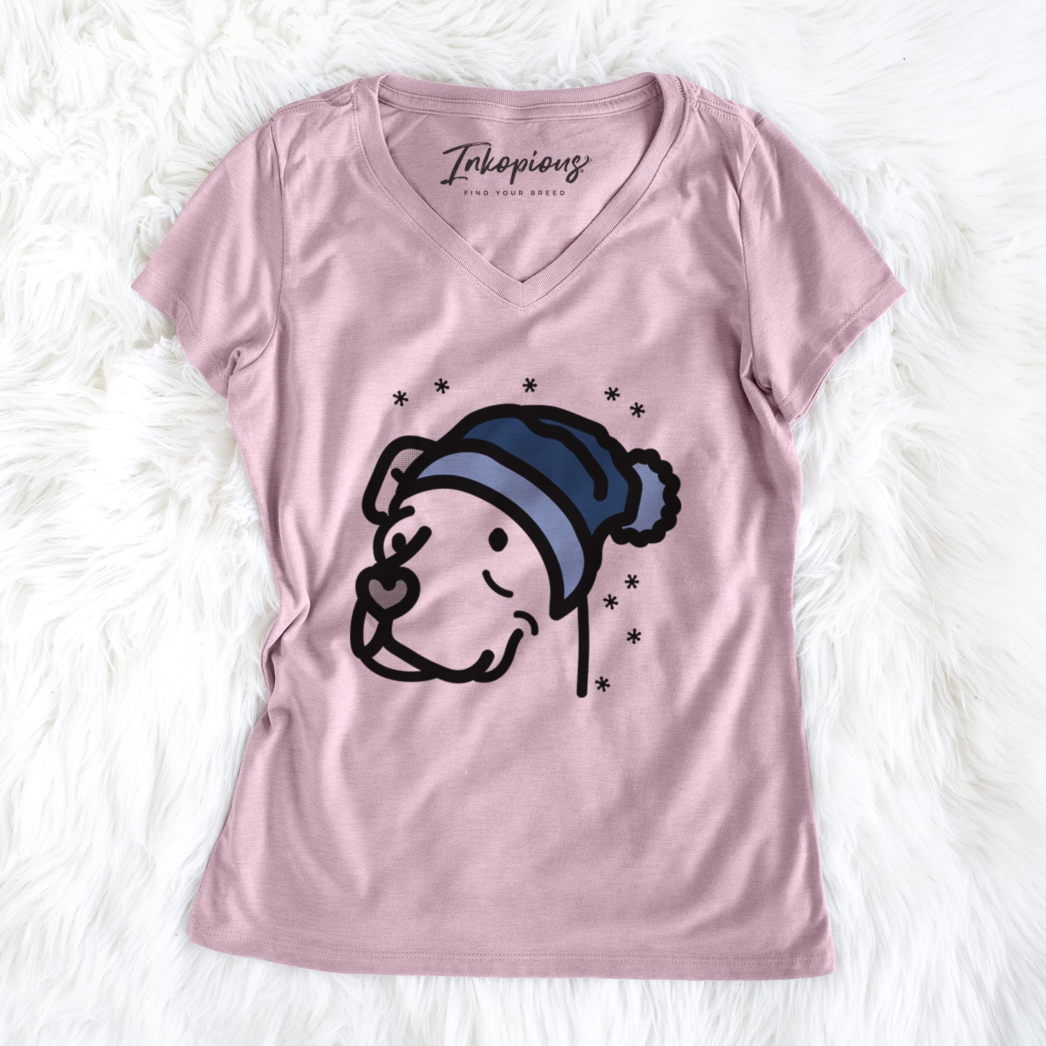 Frosty Pitbull Mix - Mr. Sir - Women's V-neck Shirt