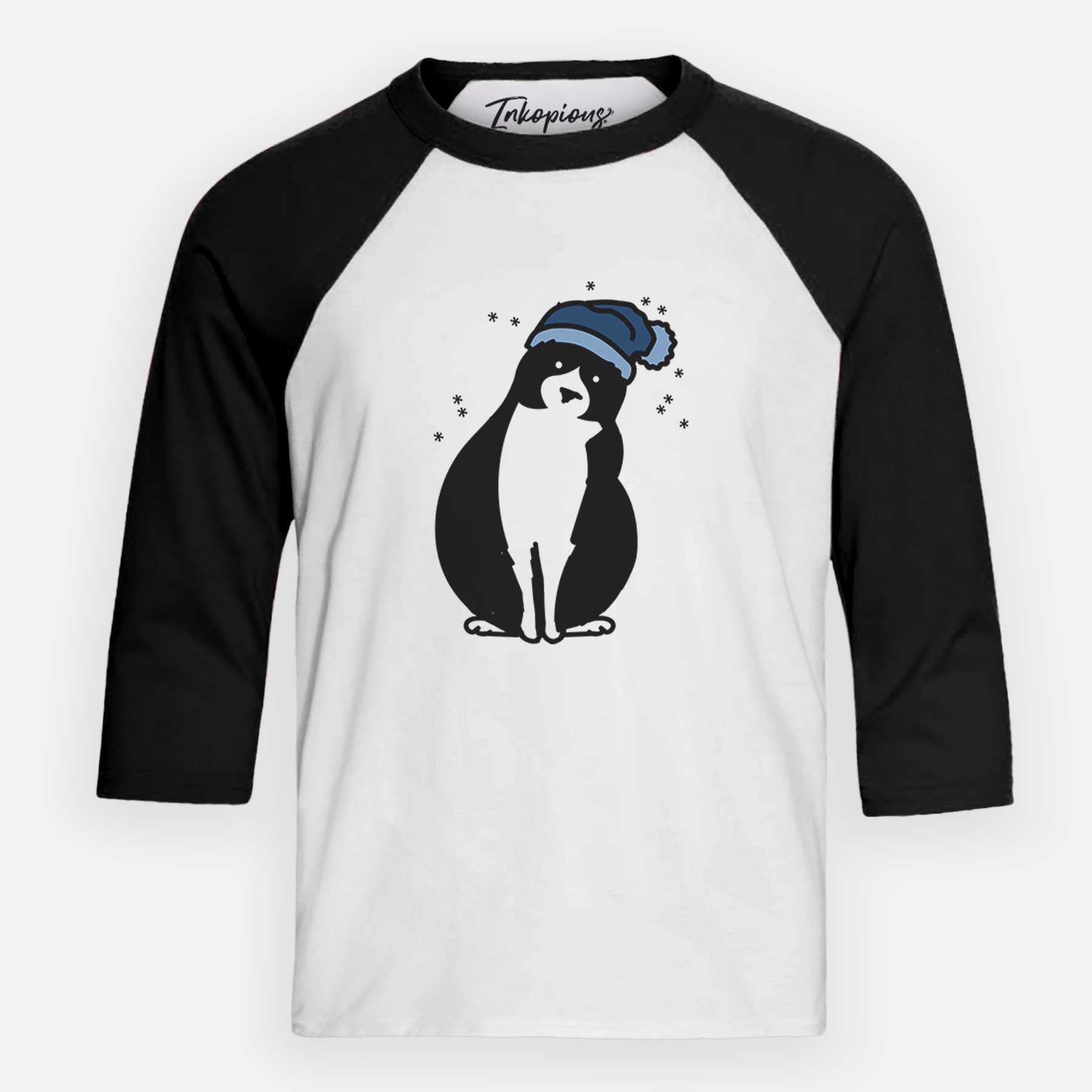 Frosty Tuxedo Cat - Oliver - Youth 3/4 Long Sleeve