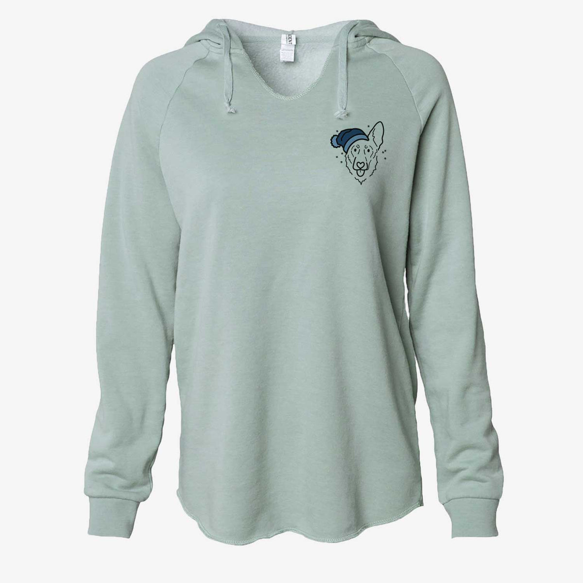 Frosty Shepherd Mix - Bodhi - Cali Wave Hooded Sweatshirt