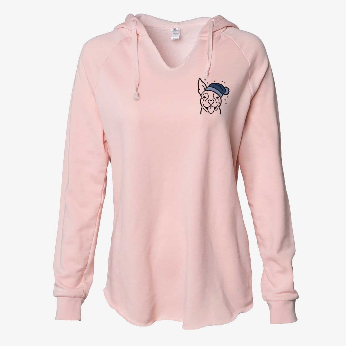 Frosty Happy Boston Terrier - Cali Wave Hooded Sweatshirt
