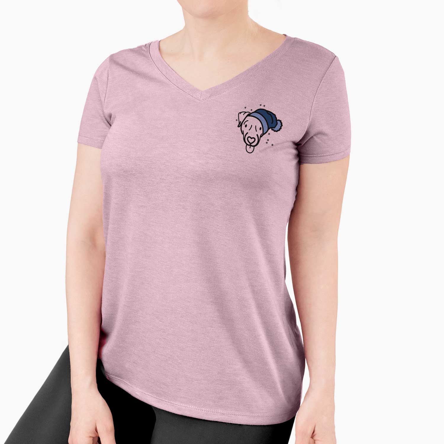 Frosty Jack Russell Terrier - Cammy - Women's V-neck Shirt