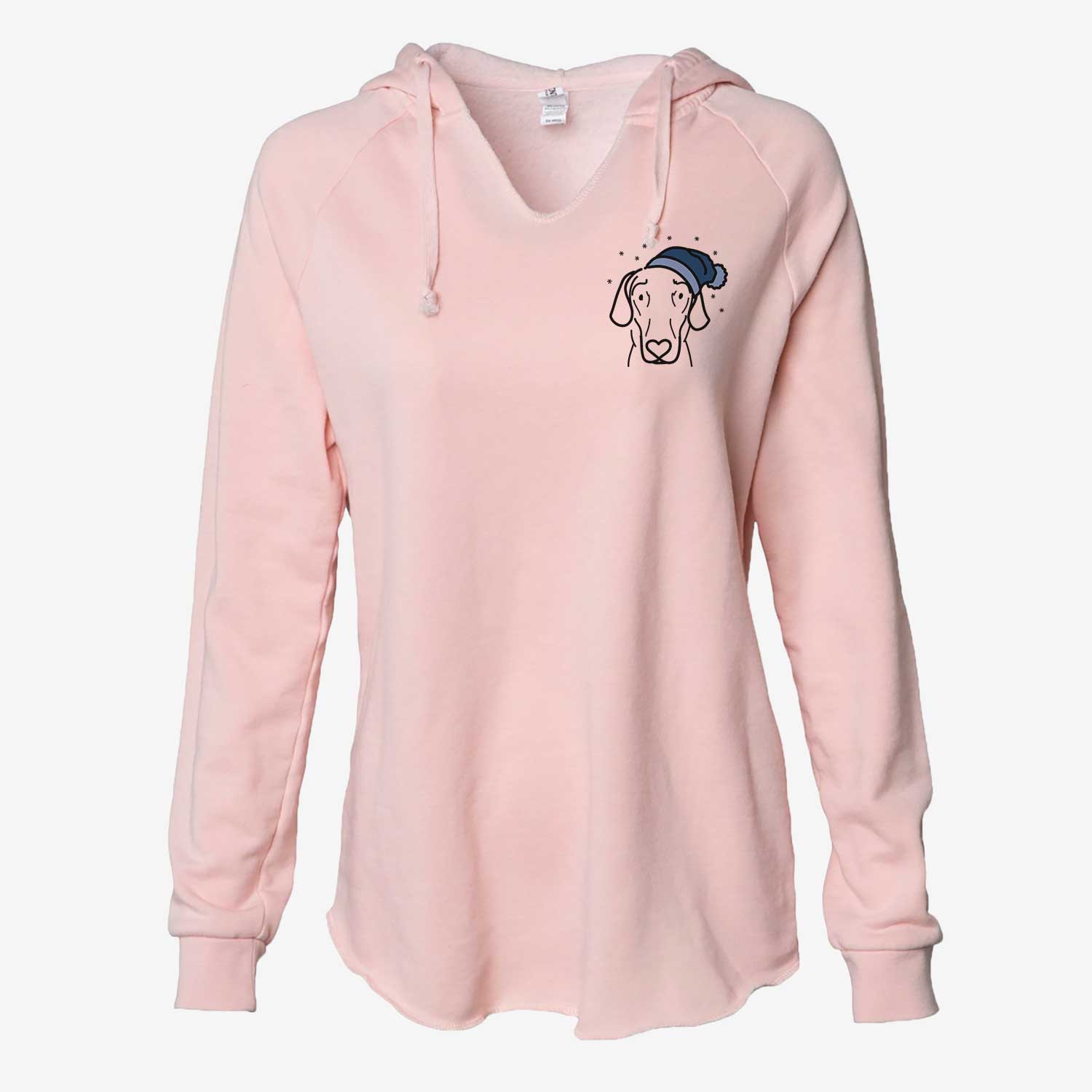 Frosty Great Dane - Lucy - Cali Wave Hooded Sweatshirt