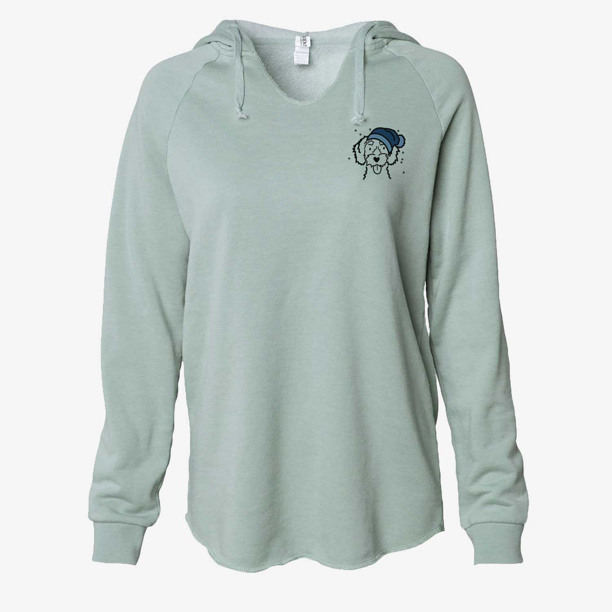 Frosty White Schnoodle - Cali Wave Hooded Sweatshirt