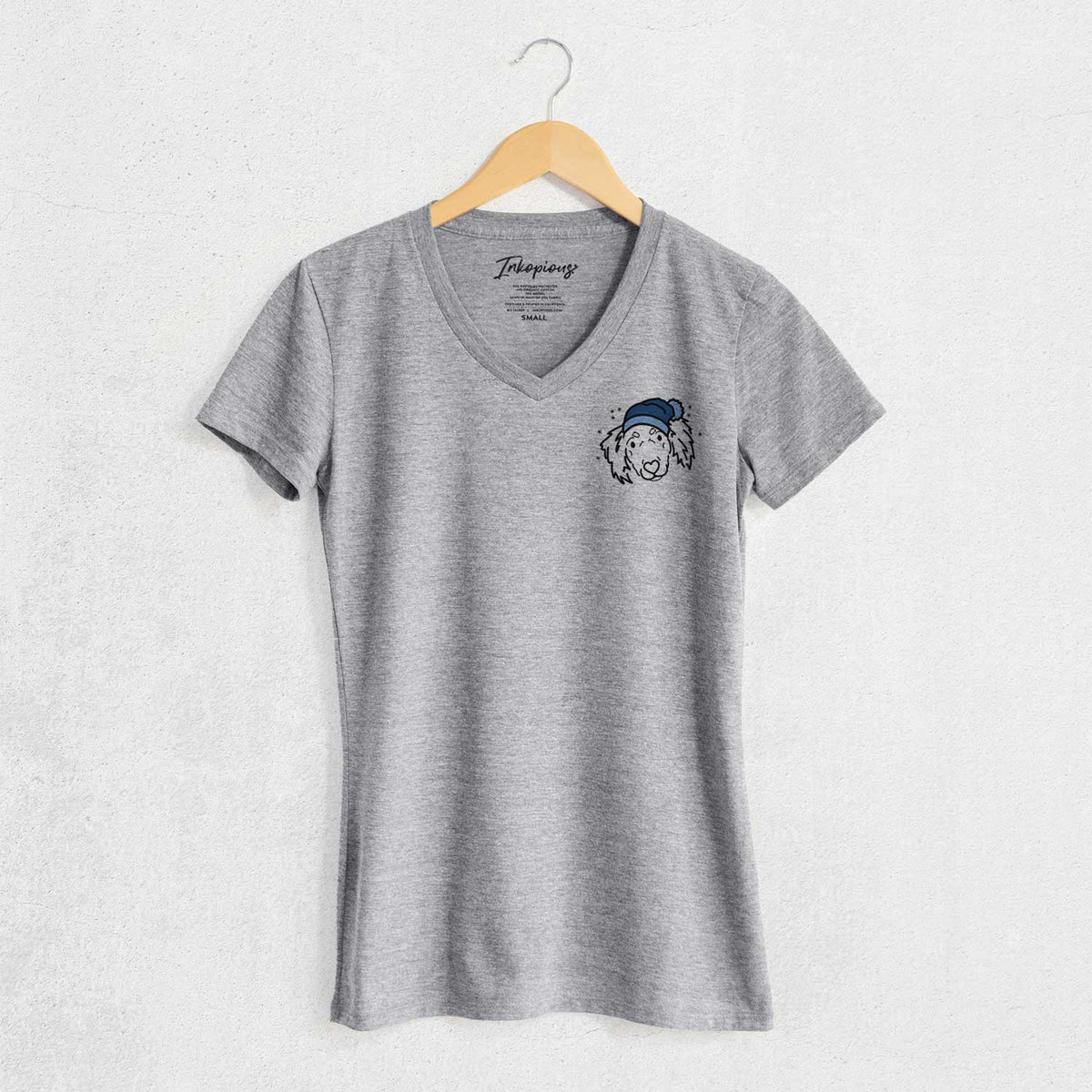 Frosty Dachshund Mix - Tilly - Women's V-neck Shirt