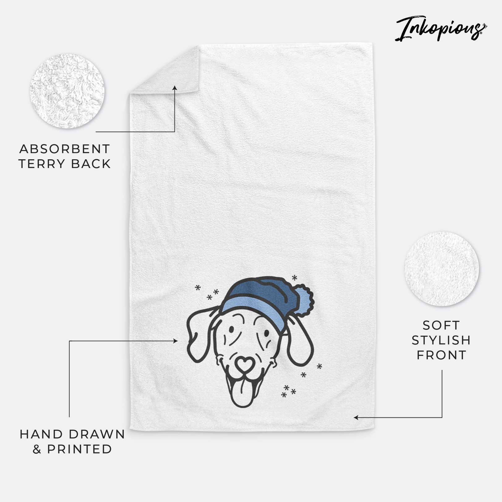 Frosty Weimaraner - Paco Lobo - Decorative Hand Towel