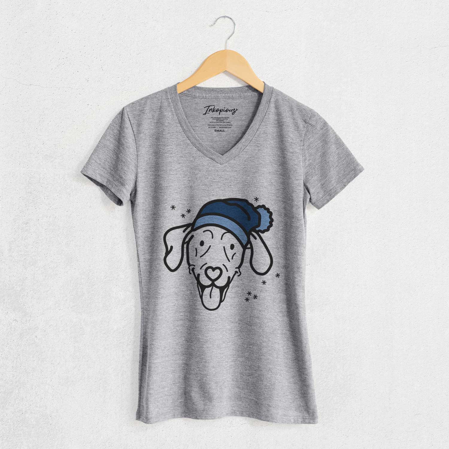 Frosty Weimaraner - Paco Lobo - Women's V-neck Shirt
