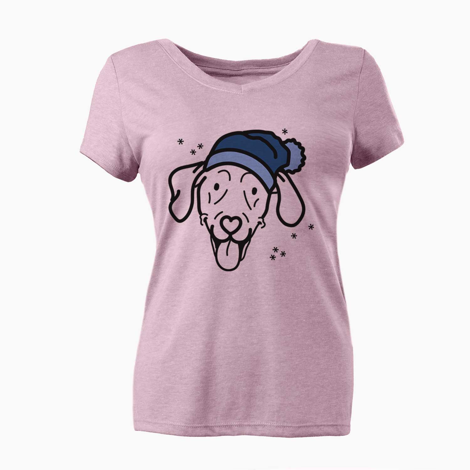 Frosty Weimaraner - Paco Lobo - Women's V-neck Shirt