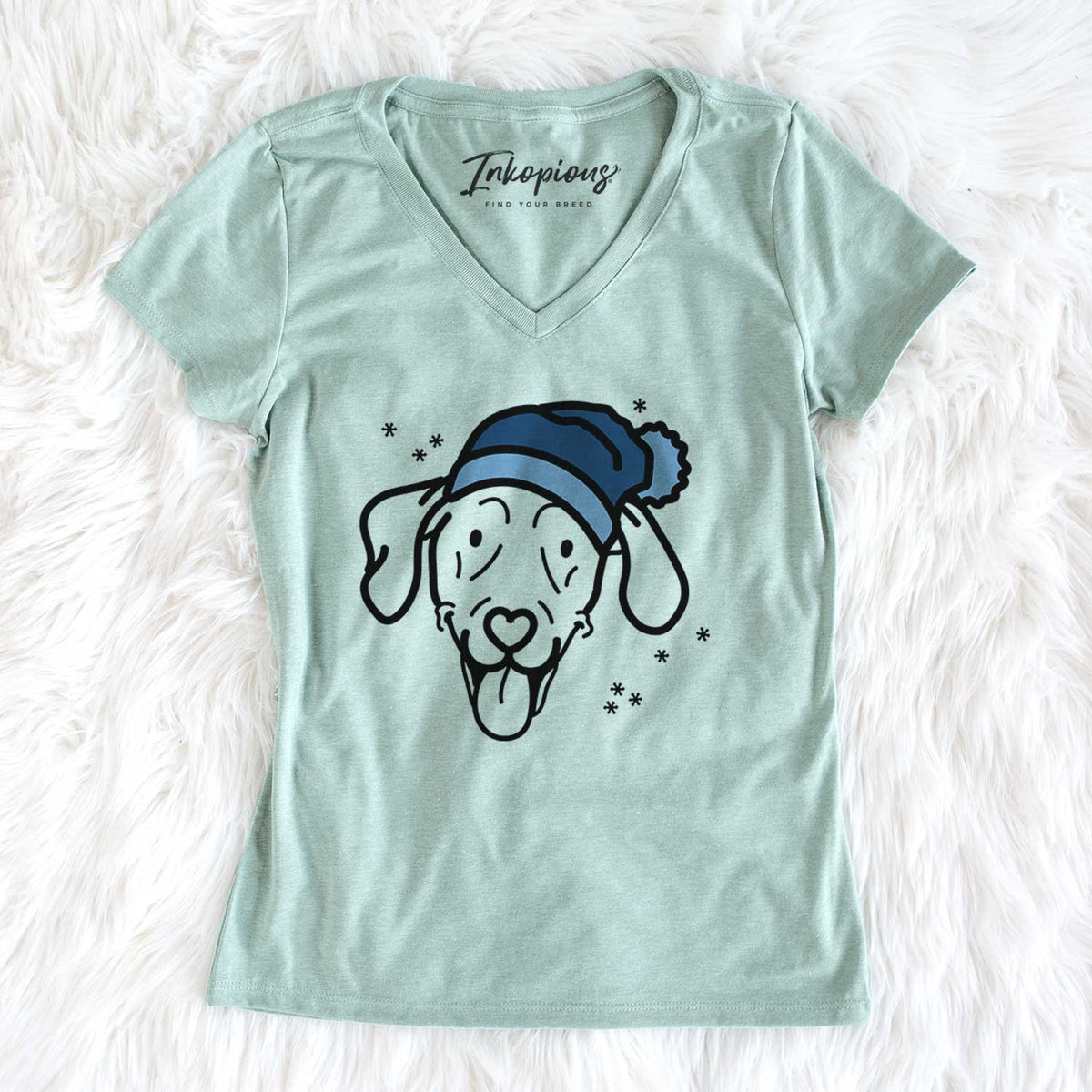 Frosty Weimaraner - Paco Lobo - Women&#39;s V-neck Shirt