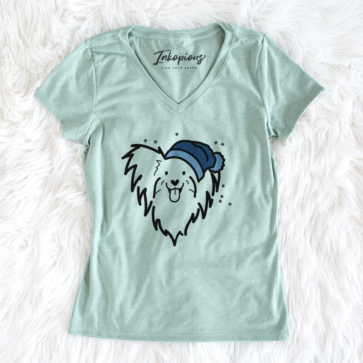 Frosty Papillon - Women's V-neck Shirt
