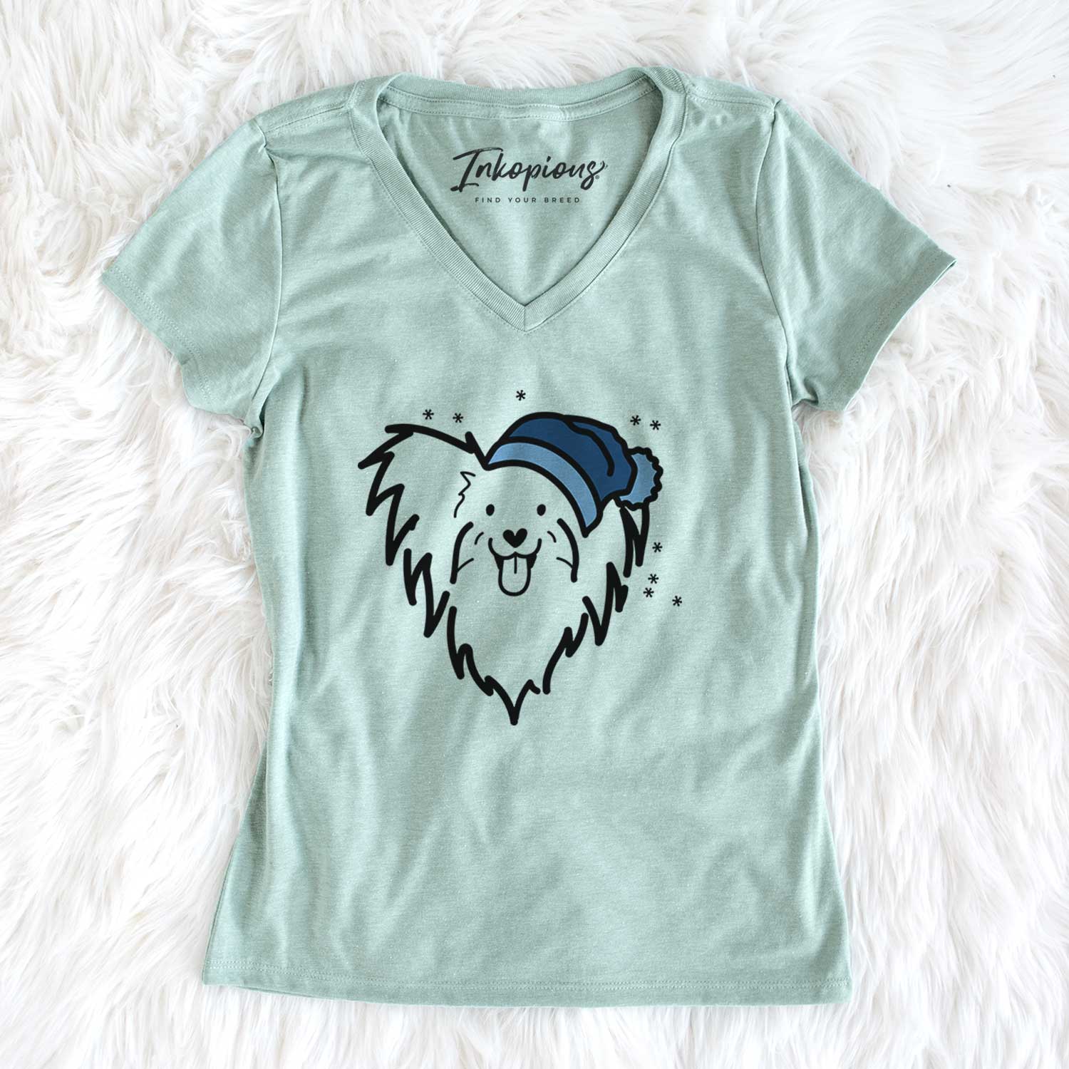 Frosty Papillon - Women's V-neck Shirt