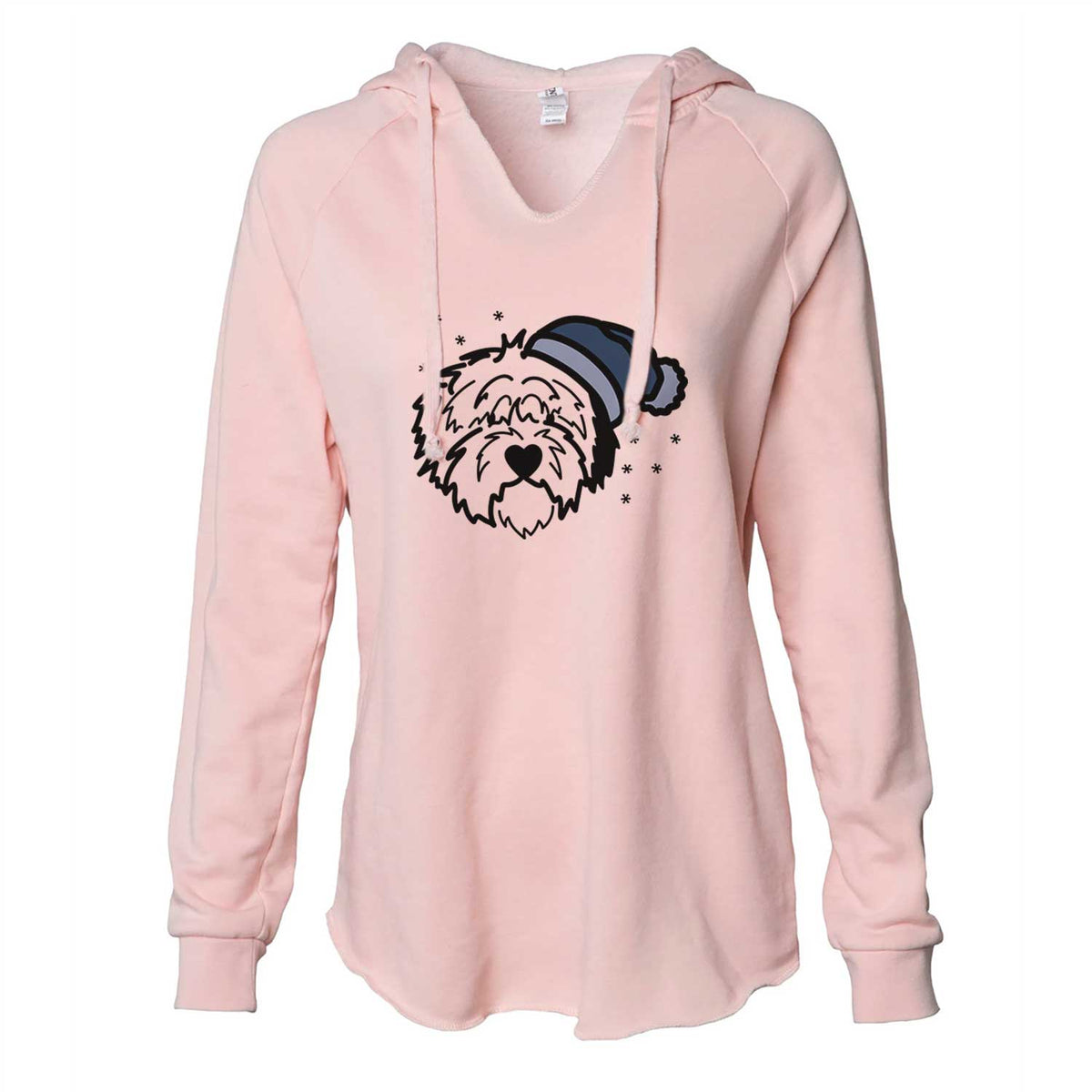 Frosty Old English Sheepdog - Penny - Cali Wave Hooded Sweatshirt