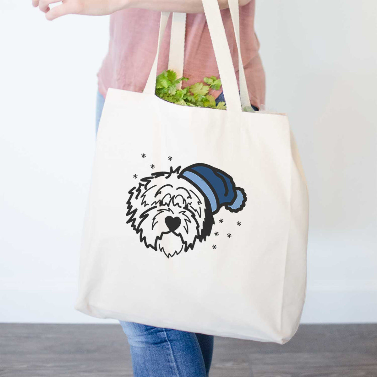 Frosty Old English Sheepdog - Penny - Tote Bag