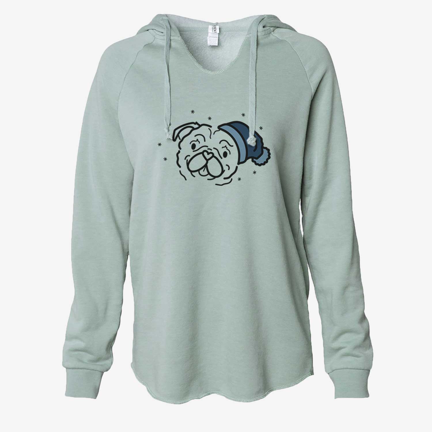 Frosty Pug - Pip - Cali Wave Hooded Sweatshirt