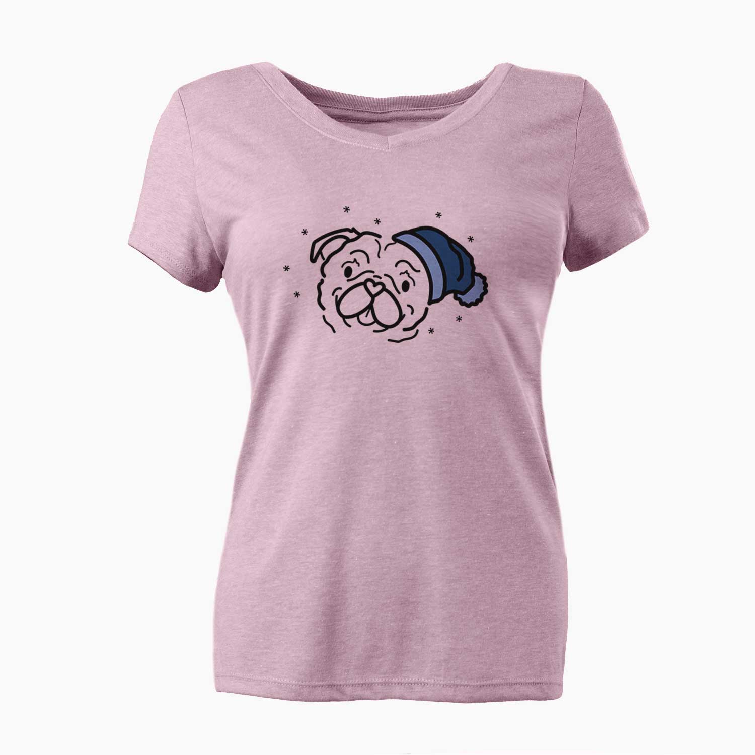 Frosty Pug - Pip - Women's V-neck Shirt