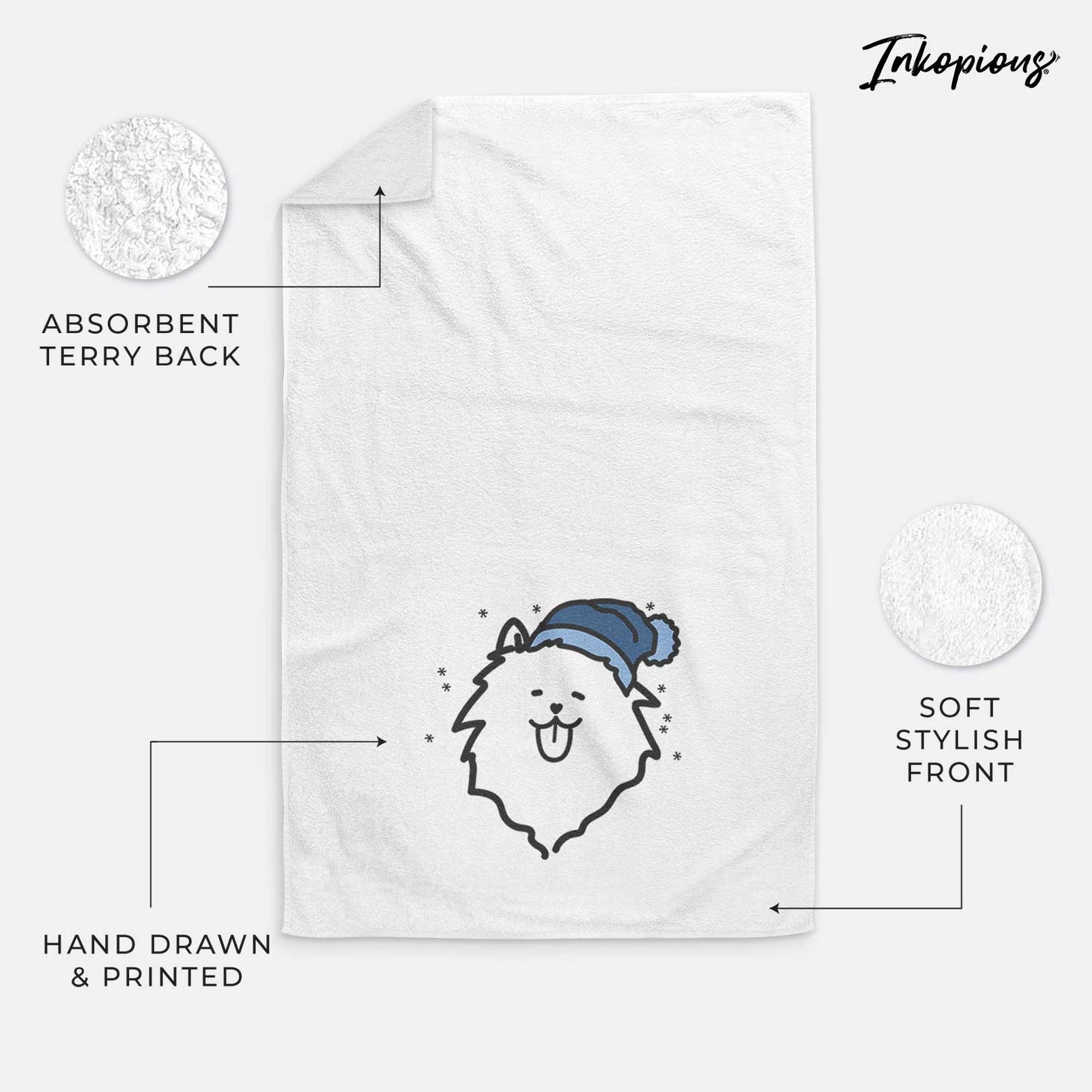 Frosty Pomeranian - Decorative Hand Towel