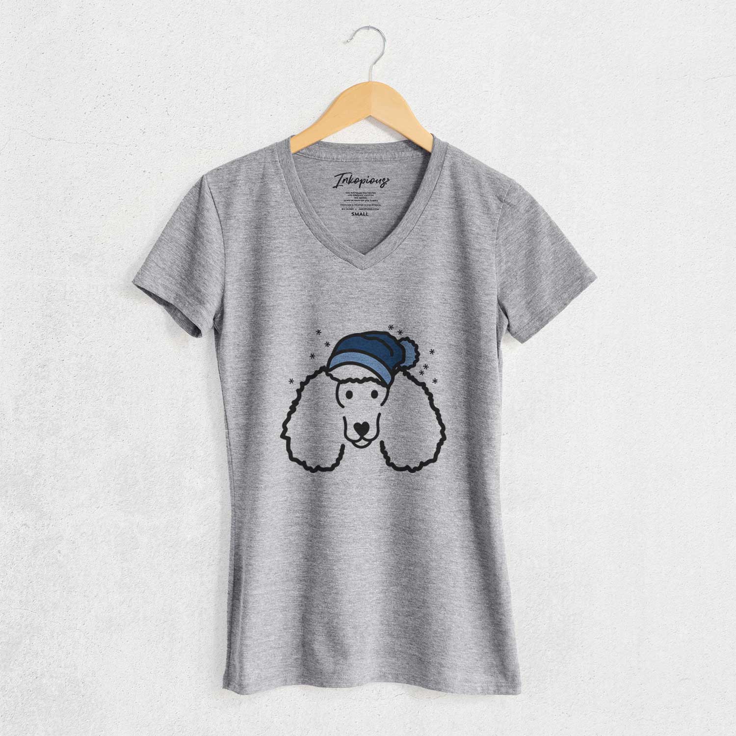 Frosty Poodle - Women's V-neck Shirt